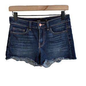 Harper Fray Hem Distressed Denim Shorts 27
